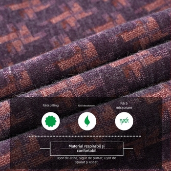 Cardigan tricot pentru femei în vârstă, căptușit cu fleece, croială lejeră, lungime medie, guler rotund (Iarna 2023)