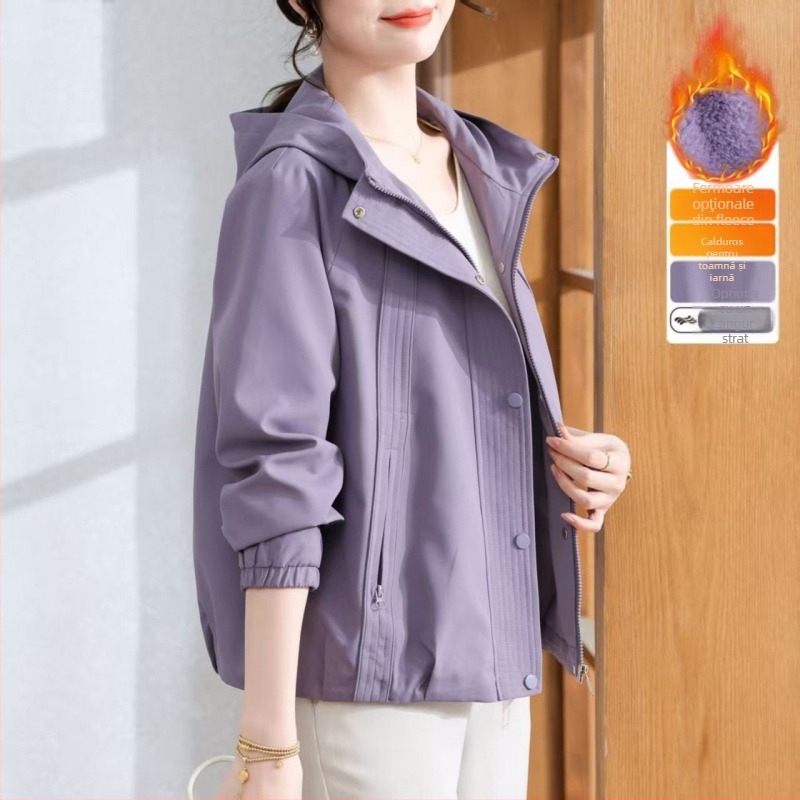 Snow Evening palton casual până la mijloc, model geometric, finisaj ușor sifonat, TR țesătură cu PVC 70–80% și poliester 50–70%, Toamnă 2025