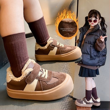 Pantofi sport pentru copii, PU partea superioară, talpă din cauciuc, impermeabili și antiderapant, branț PU, pentru toamna-iarnă