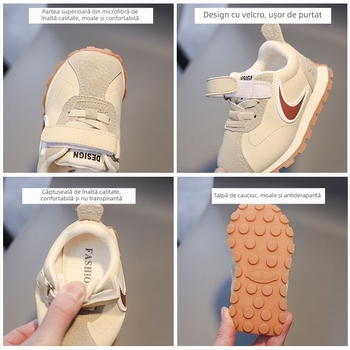 Adidași sport pentru copii, în stil coreean, cu talpă groasă, anti-derapare și rezistenți la uzură