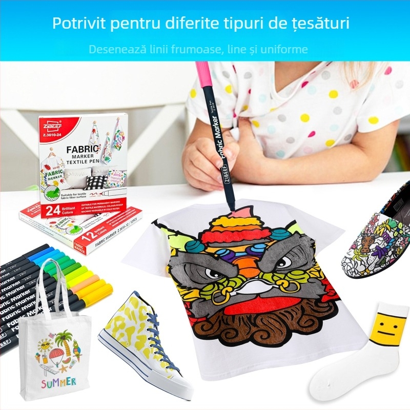 Marker de pânză Guangna 3610 pentru DIY haine și pantofi din pânză — impermeabil, rezistent la decolorare, Platinum brand