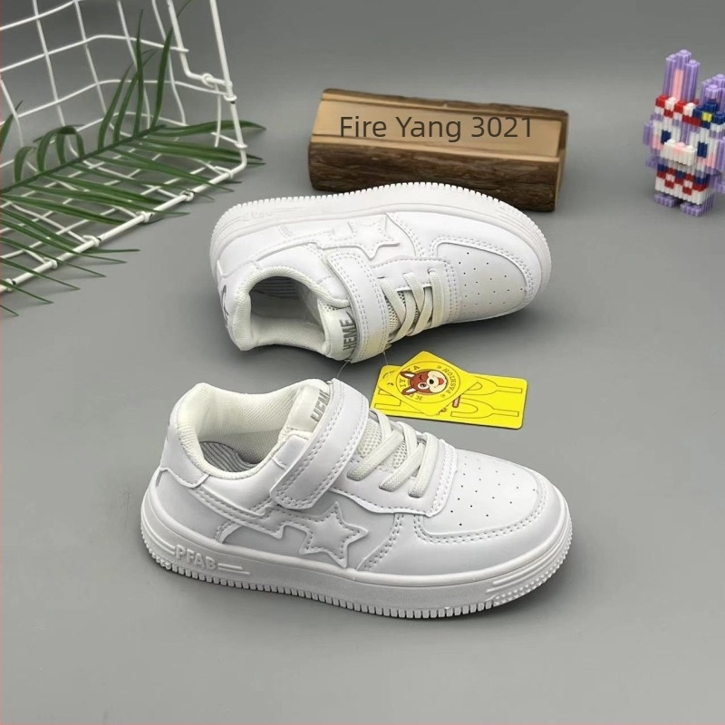 Adidași pentru copii cu talpă groasă, partea superioară din PU sintetic, talpă joasă, respirabili, unisex pentru 4–12 ani