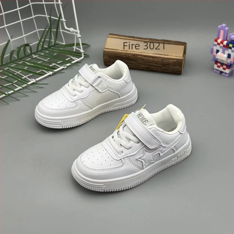 Adidași pentru copii cu talpă groasă, partea superioară din PU sintetic, talpă joasă, respirabili, unisex pentru 4–12 ani