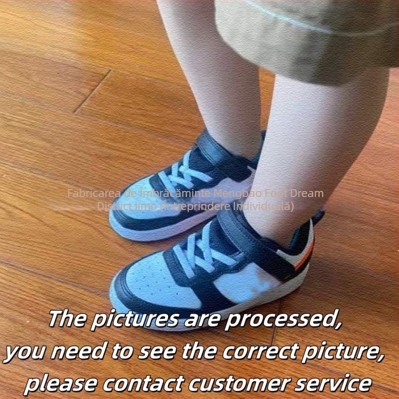 Adidași sport unisex pentru copii, închidere Velcro, partea superioară din piele de vită în două straturi, talpă din cauciuc