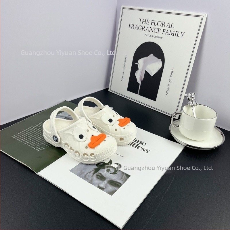 Pantofi de plajă pentru copii din EVA, unisex, fără căptușeală, stil Cartoon Paradise, talpă antiderapantă, 4–16 ani