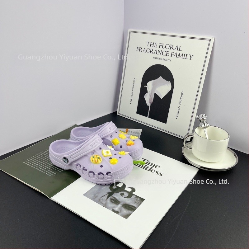 Pantofi de plajă pentru copii din EVA, unisex, fără căptușeală, stil Cartoon Paradise, talpă antiderapantă, 4–16 ani