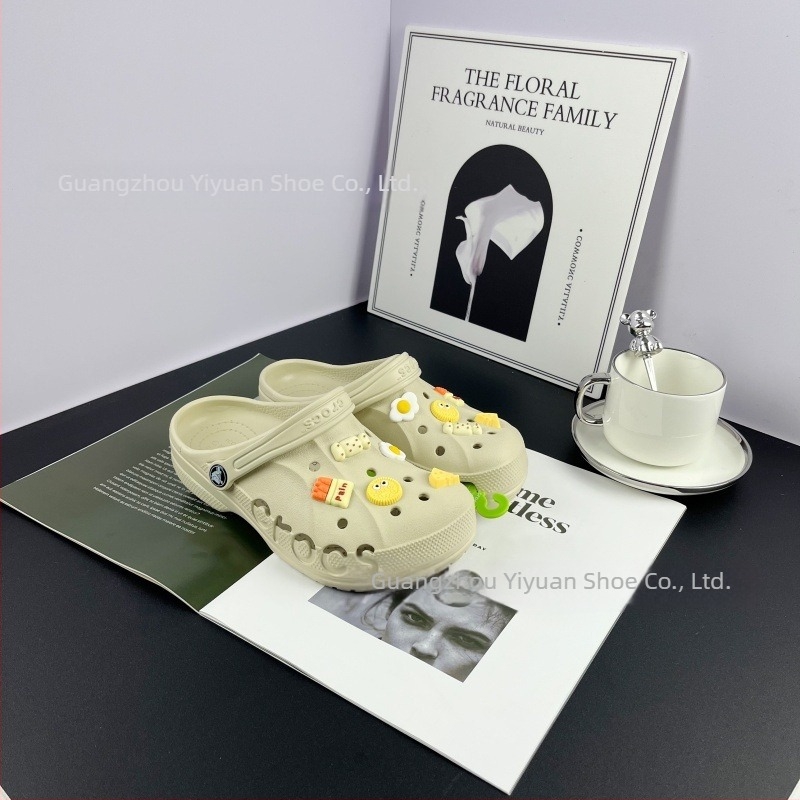 Pantofi de plajă pentru copii din EVA, unisex, fără căptușeală, stil Cartoon Paradise, talpă antiderapantă, 4–16 ani