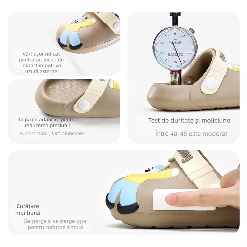 Sandale pentru copii cu EVA pe partea superioară, unisex, vârste 2–6 ani, fără căptușeală