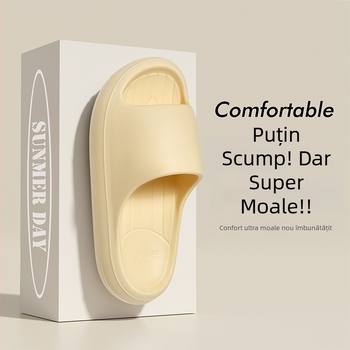 Jishijia Sandale EVA pentru copii, unisex, pentru uz casnic — anti-derapare, minimalist, vară 2025, pentru copii 7–16 ani