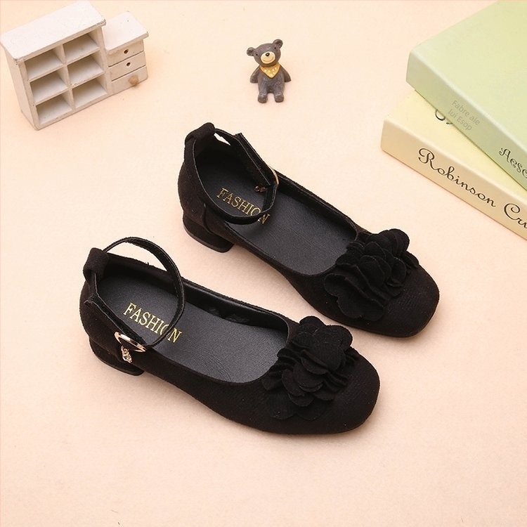 Pantofi pentru copii din PU, stil prințesă, cu Velcro, lucrate manual, primăvara 2024, respiranti și anti-derapare