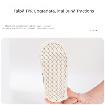 Pantofi de copii din pânză cu Velcro, talpă din cauciuc, interior textil, pentru interior, primăvară–toamnă