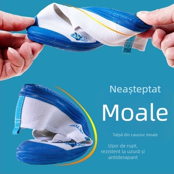 Pantofi din pânză pentru copii - Părtea superioară din bumbac, talpa din cauciuc, broderie, model cu desene animate, vârsta 4–6 ani