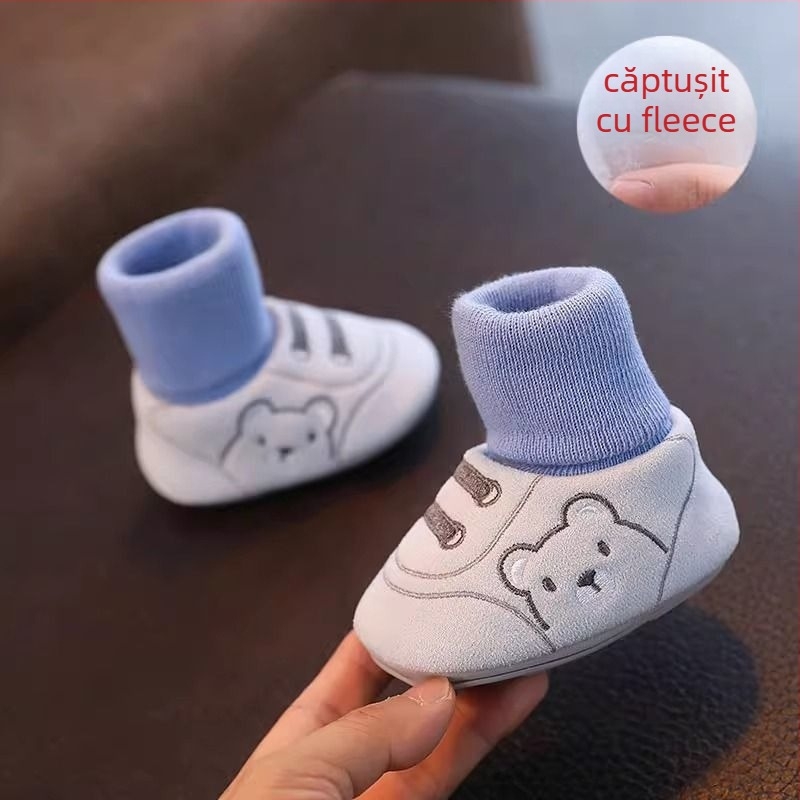 Pantofi pentru copii mici, unisex, partea superioară din bumbac, talpă moale, pentru 12–48 de luni