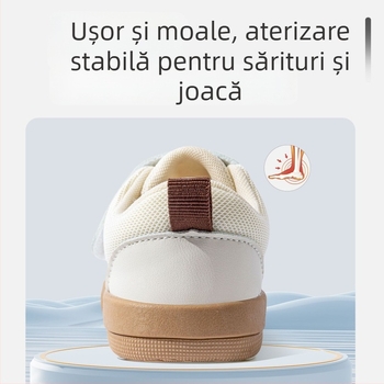 Pantofi de mers pentru bebeluși cu talpă moale, partea superioară din plasă respirantă, închidere Velcro, pentru 12–36 și 24–48 luni