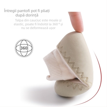 NEMOBABY Pantofi pentru podea pentru bebeluși, talpă din cauciuc antiderapant, șosete din bumbac respirant, model jacquard cartoon, primăvară-toamnă