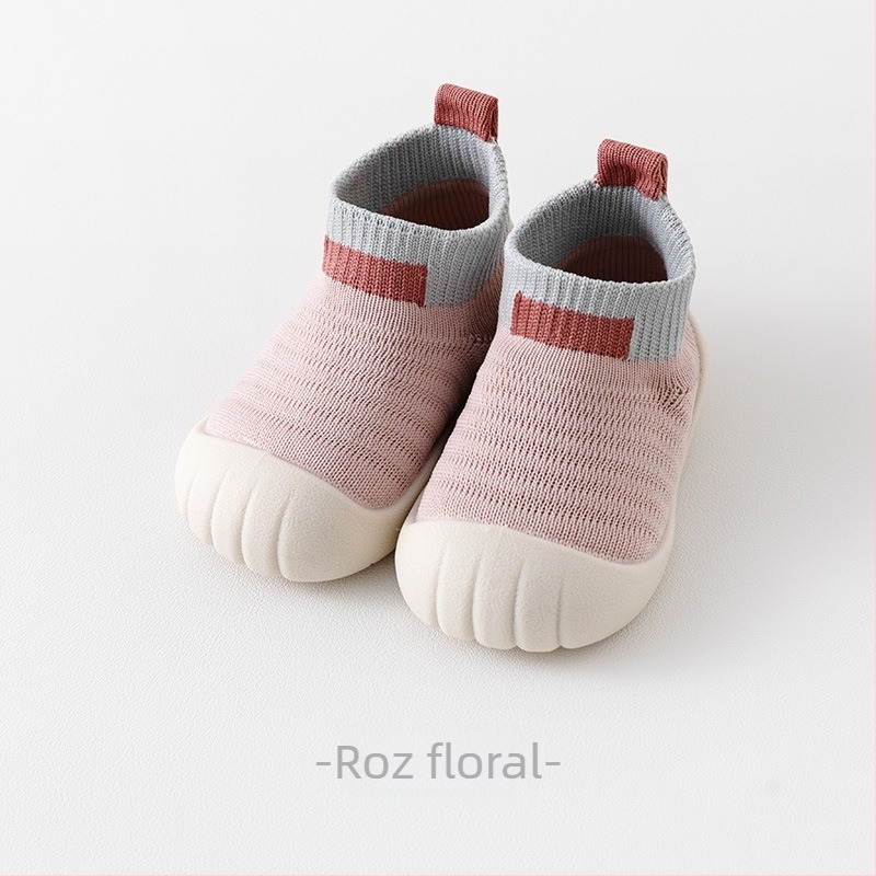 Pantofi-șosete pentru bebeluși Unisex, Înălțime înaltă, Talpă moale, Antiderapante, Respirabili (Partea superioară: Poliester; Vârsta: 12–36 luni)