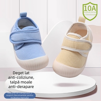 Pantofi de vară pentru copii din plasă, respirabili, închidere Velcro, talpă antiderapantă