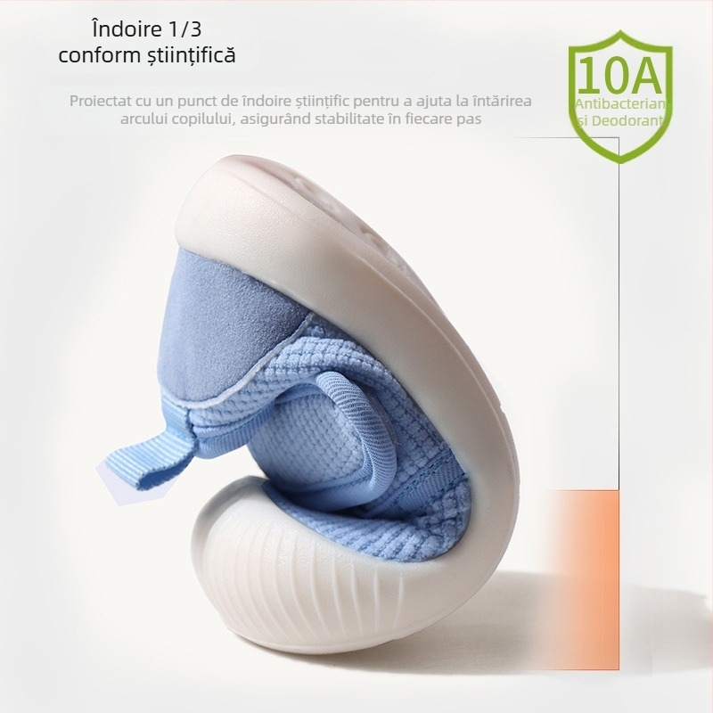 Pantofi de vară pentru copii din plasă, respirabili, închidere Velcro, talpă antiderapantă
