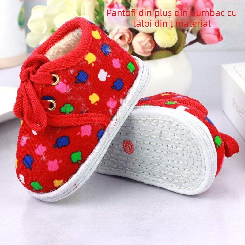 Pantofi de iarnă pentru copii, din bumbac, pentru 12–36 luni, respirabili, talpă antiderapantă, păstrează căldura