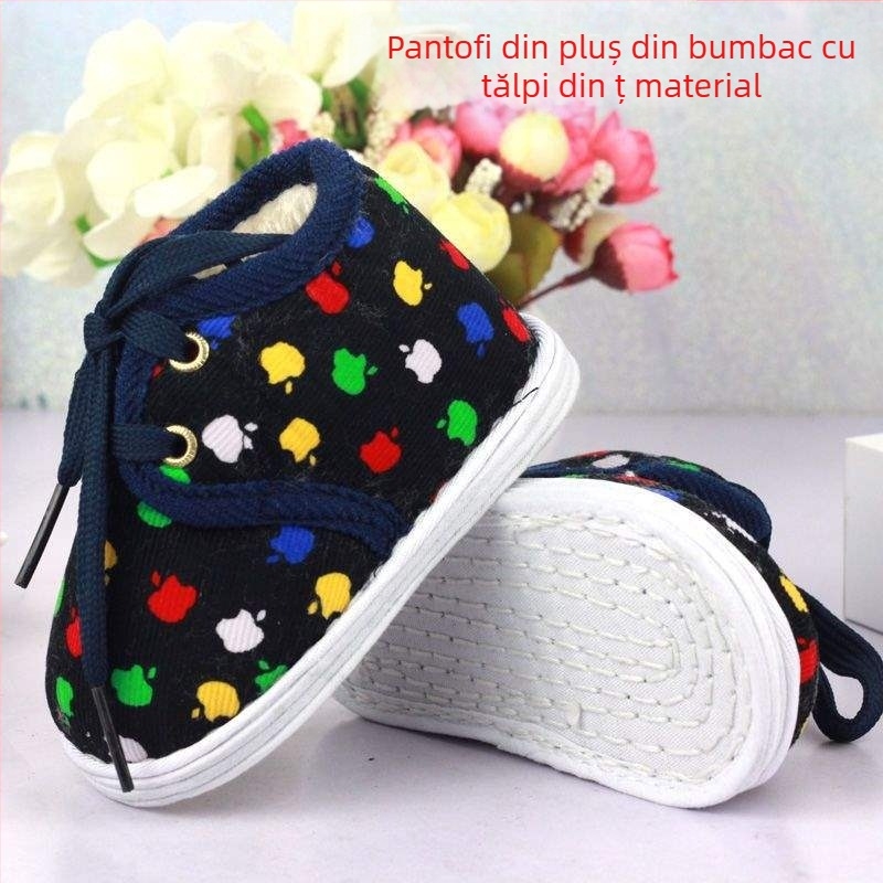 Pantofi de iarnă pentru copii, din bumbac, pentru 12–36 luni, respirabili, talpă antiderapantă, păstrează căldura