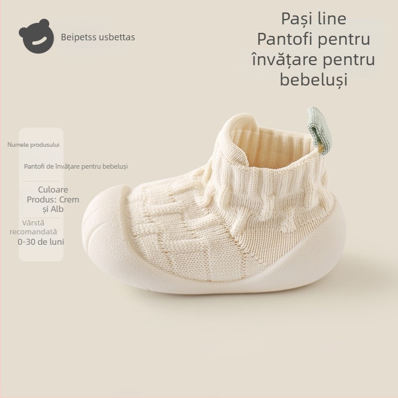 Pantofi pentru copii mici unisex, talpă antiderapantă, partea superioară din poliester, 12–36 luni