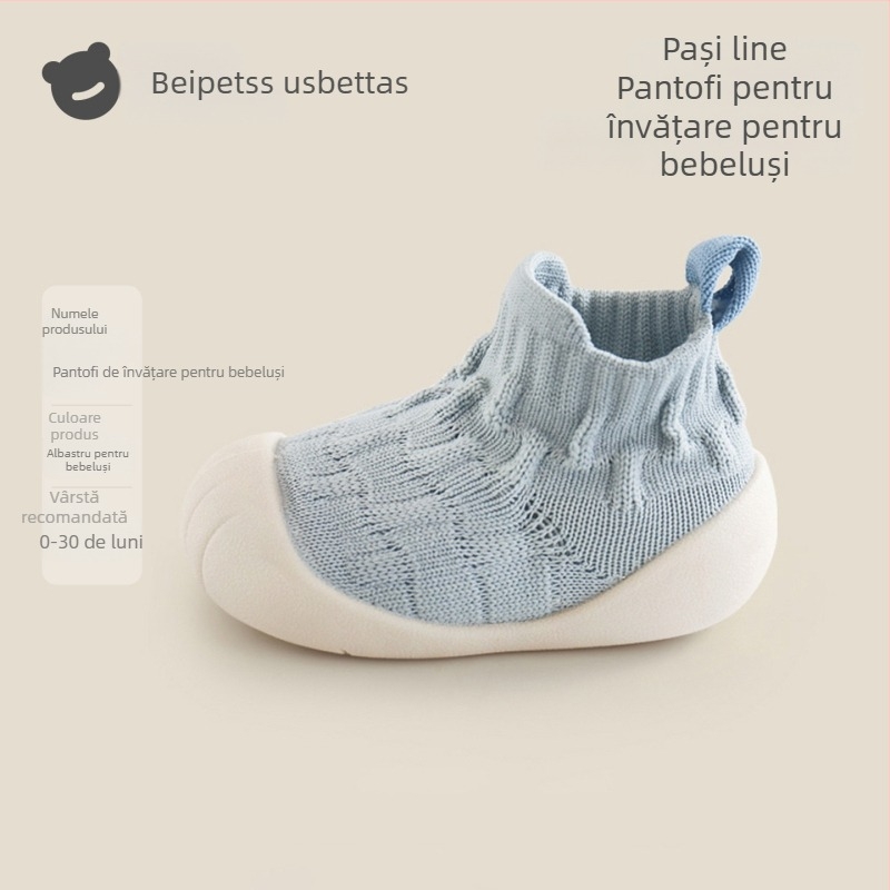 Pantofi pentru copii mici unisex, talpă antiderapantă, partea superioară din poliester, 12–36 luni