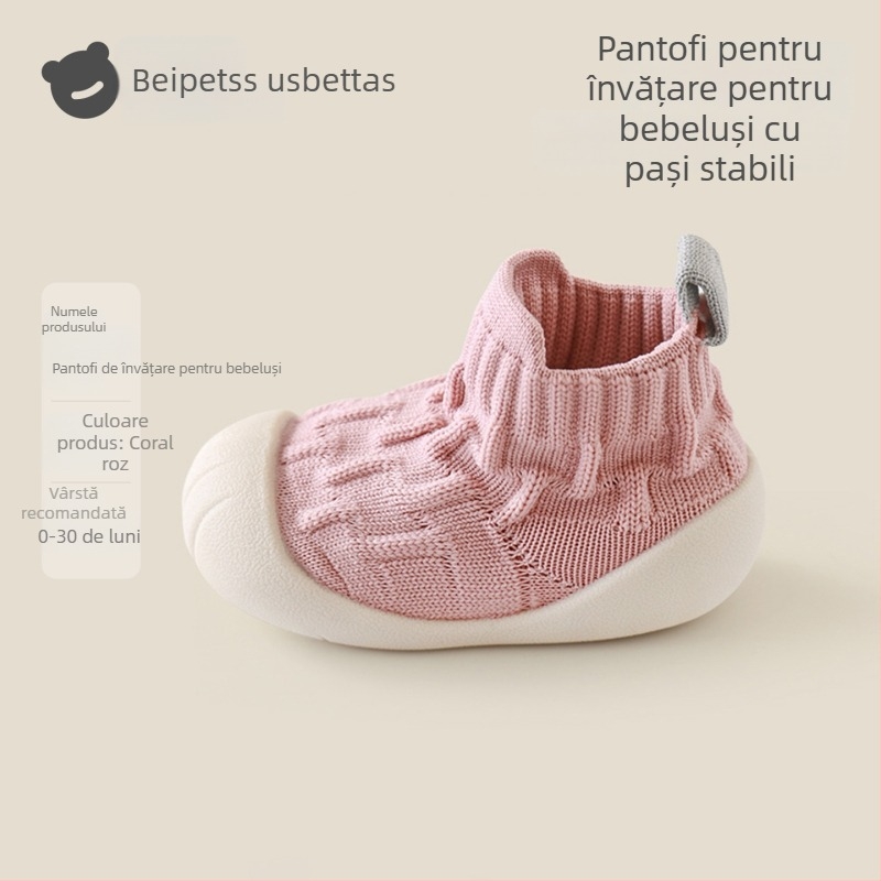 Pantofi pentru copii mici unisex, talpă antiderapantă, partea superioară din poliester, 12–36 luni