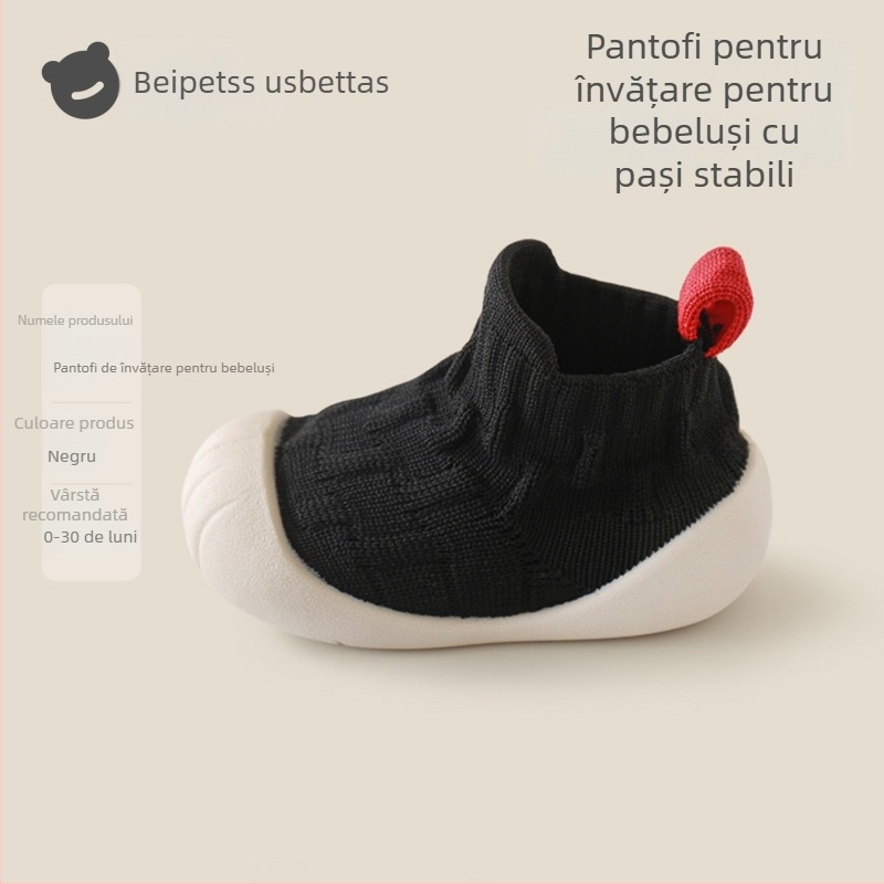 Pantofi pentru copii mici unisex, talpă antiderapantă, partea superioară din poliester, 12–36 luni