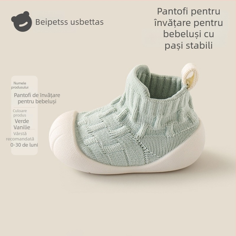Pantofi pentru copii mici unisex, talpă antiderapantă, partea superioară din poliester, 12–36 luni