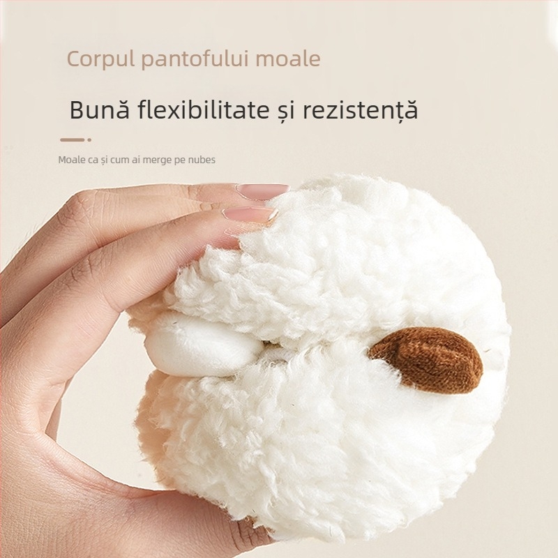 Încălțăminte pentru bebeluși cu căptușeală fleece, încălțăminte de iarnă caldă, talpă din material compozit, design desen animat, pentru 6–12 luni