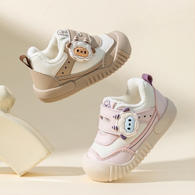 Pantofi pentru copii mici — Peste din piele microfibră, închidere Velcro, talpă antiderapantă, rezistenți la uzură, vârsta 12–36 de luni