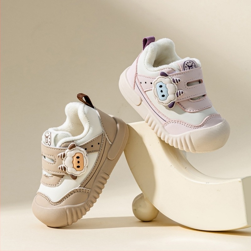 Pantofi pentru copii mici — Peste din piele microfibră, închidere Velcro, talpă antiderapantă, rezistenți la uzură, vârsta 12–36 de luni