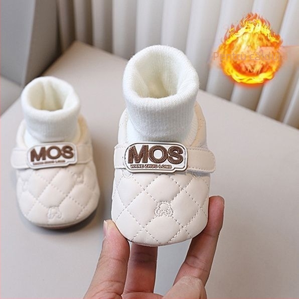 Pantofi pentru copii mici, unisex, cu partea superioară din bumbac, înălțime înaltă, iarnă 2025, 12–36 luni