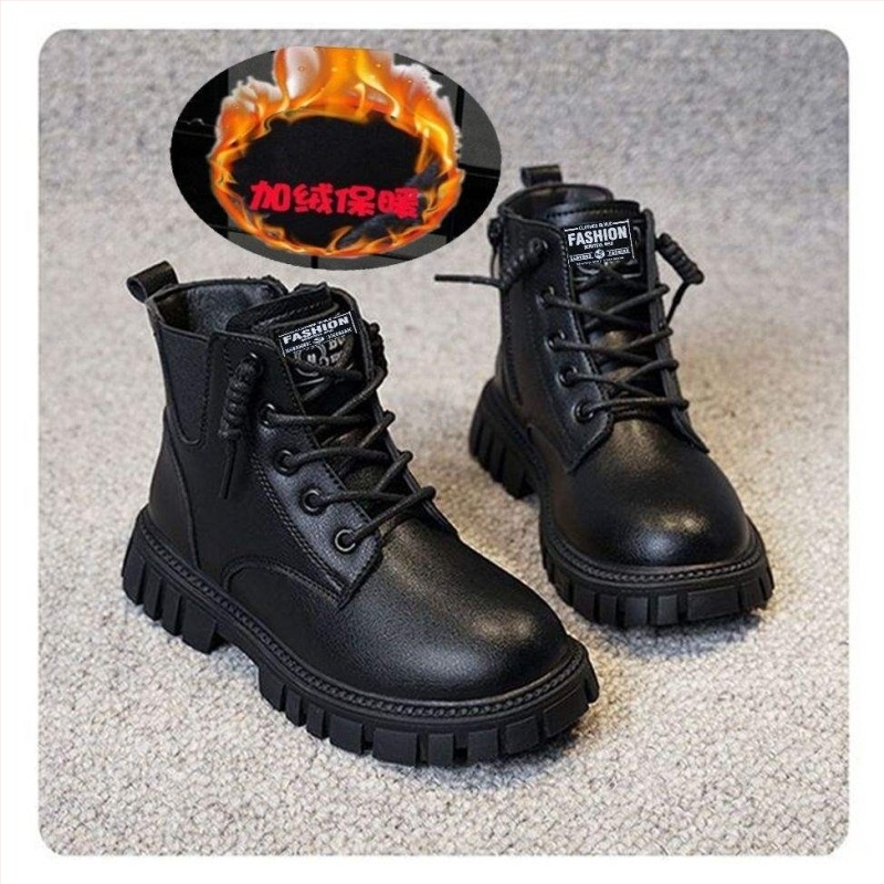 Ghetuțe de iarnă pentru copii 1–3 ani, partea superioară din split leather, talpă din cauciuc sintetic, stil minimalist, lansare în primăvara 2024