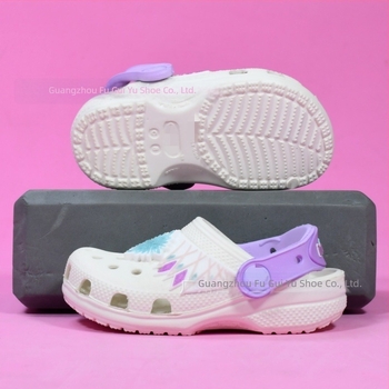 Sandale de plajă pentru copii, stil Crocs (partea superioară EVA; unisex; vârsta 4–16; stil Cartoon Paradise; brand Little Shadow)