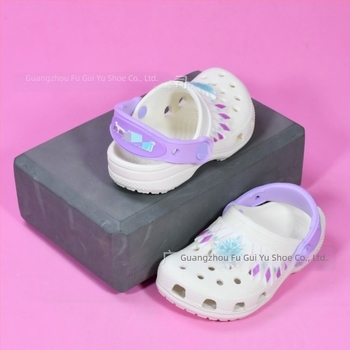 Sandale de plajă pentru copii, stil Crocs (partea superioară EVA; unisex; vârsta 4–16; stil Cartoon Paradise; brand Little Shadow)