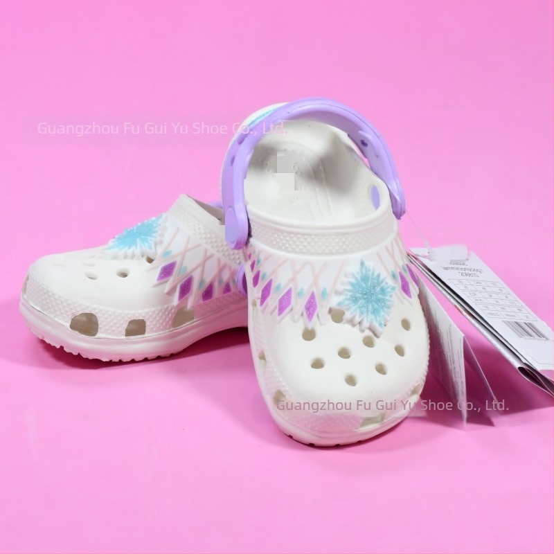 Sandale de plajă pentru copii, stil Crocs (partea superioară EVA; unisex; vârsta 4–16; stil Cartoon Paradise; brand Little Shadow)