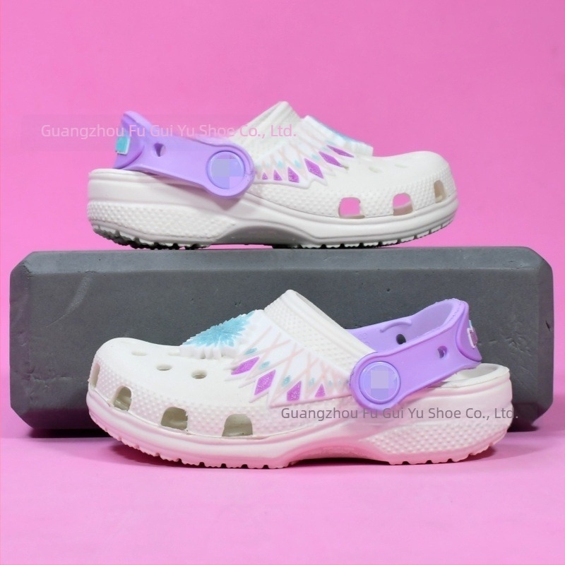 Sandale de plajă pentru copii, stil Crocs (partea superioară EVA; unisex; vârsta 4–16; stil Cartoon Paradise; brand Little Shadow)