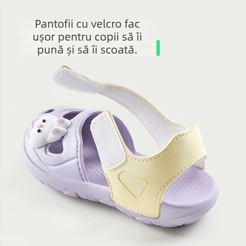 Sandale de plajă pentru copii - EVA partea superioară și talpă, Unisex, Model Cartoon, Vârste 1–12, Vară