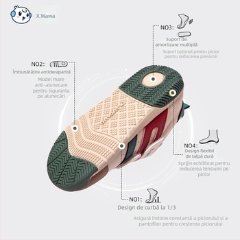 Snow Doll Pantofi de antrenament pentru copii – Antiderapante, respirabili, durabili, unisex, cu model dungat (Partea superioară: Super Fiber; Talpă: Cauciuc; Închidere: Velcro; Sezon: Toamnă–Iarnă)