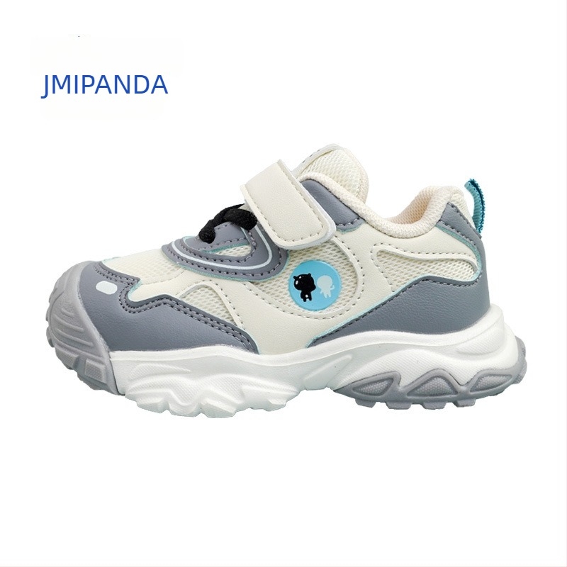 Jimmy Bear Pantofi sport copii pentru alergare - partea superioară din piele artificială, închidere Velcro, talpă EVA ușoară, model cu dungi, pentru copii 4–6 ani, unisex