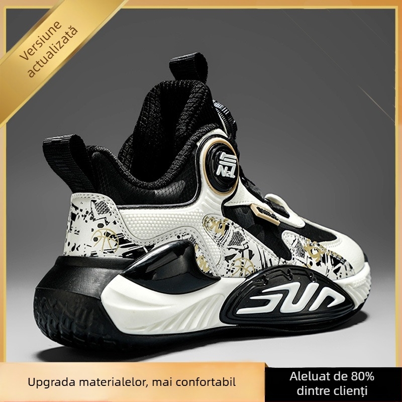 Pantofi de alergare pentru copii, cu partea superioară din PU, talpă din cauciuc antiderapantă, ușori, rezistenți la uzură, unisex