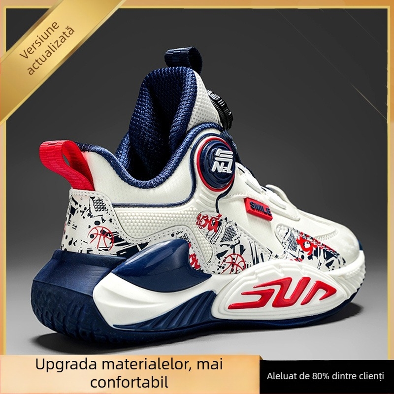 Pantofi de alergare pentru copii, cu partea superioară din PU, talpă din cauciuc antiderapantă, ușori, rezistenți la uzură, unisex