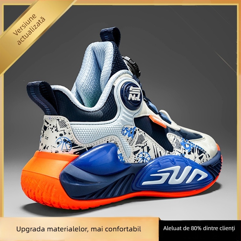 Pantofi de alergare pentru copii, cu partea superioară din PU, talpă din cauciuc antiderapantă, ușori, rezistenți la uzură, unisex