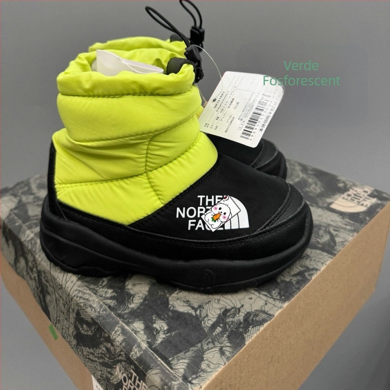 Ghete de copii până la gleznă, unisex, Iarnă 2025, partea superioară din nylon impermeabil, talpă din cauciuc, pentru copii 4–16 ani