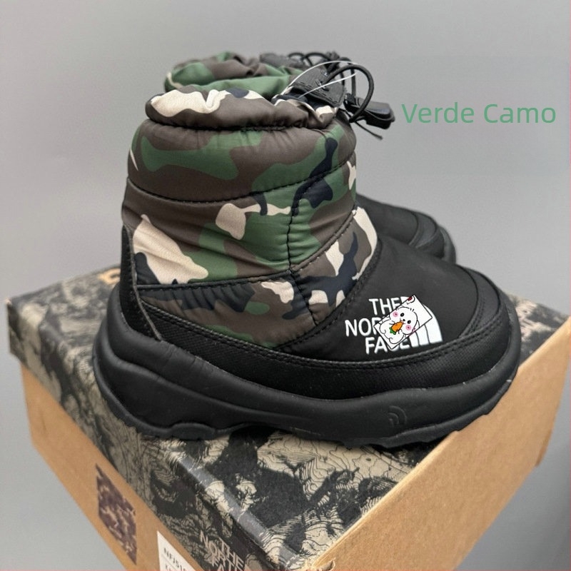 Ghete de copii până la gleznă, unisex, Iarnă 2025, partea superioară din nylon impermeabil, talpă din cauciuc, pentru copii 4–16 ani