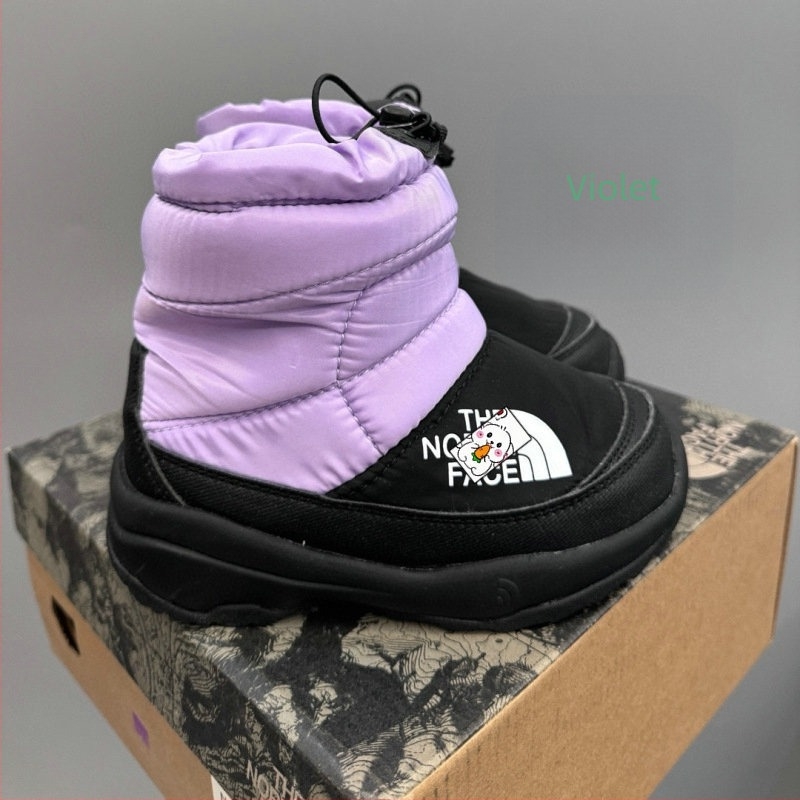 Ghete de copii până la gleznă, unisex, Iarnă 2025, partea superioară din nylon impermeabil, talpă din cauciuc, pentru copii 4–16 ani