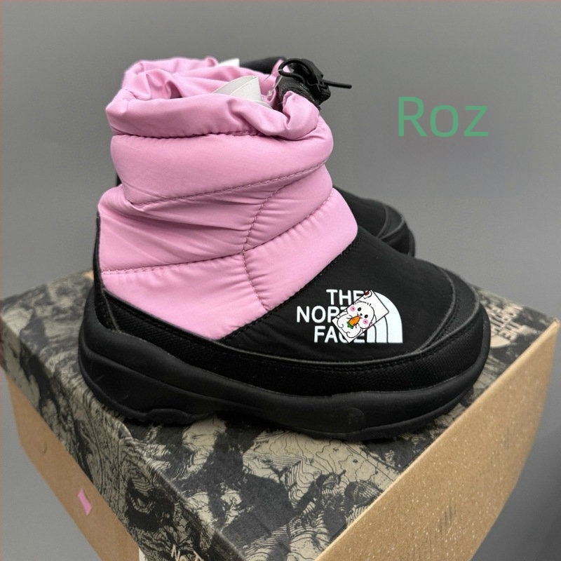 Ghete de copii până la gleznă, unisex, Iarnă 2025, partea superioară din nylon impermeabil, talpă din cauciuc, pentru copii 4–16 ani