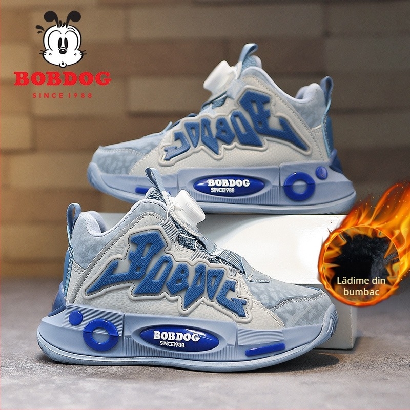 Adidași pentru copii cu închidere prin nasturi, căptuțiți cu fleece, impermeabili și antiderapți, partea superioară din piele sintetică, talpă EVA, pentru vârste 4–16 ani, potriviți pentru iarnă, primăvară și toamnă