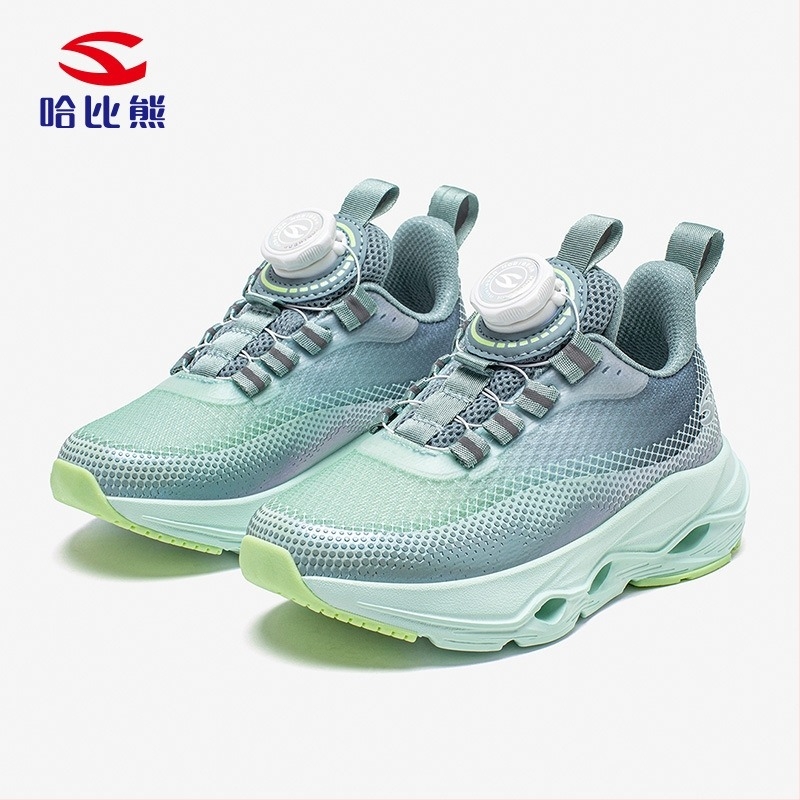 Pantofi sport pentru copii cu plasă dublă respirabilă, închidere cu cataramă rotativă, talpă amortizată din cauciuc și EVA, ușoare, pentru primăvară și toamnă.